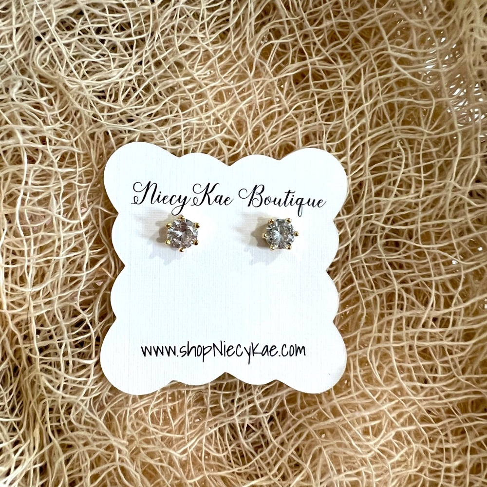 💎Dainty Gemstone Stud Earrings - Simplistic Jewelry
